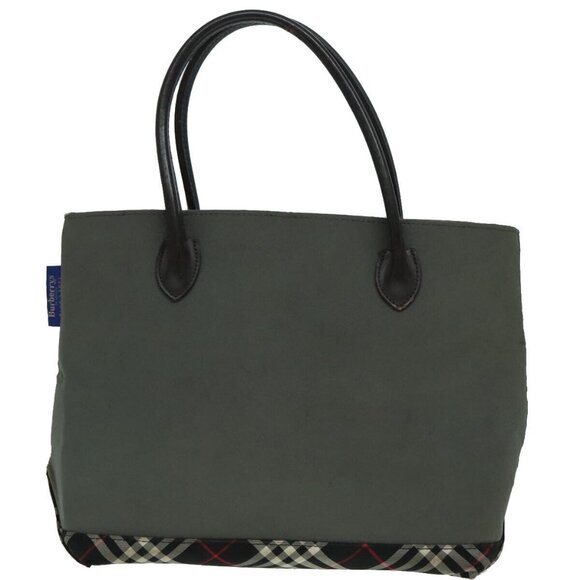 Burberrys Nova Check Blue Label Hand Bag Canvas Khaki - Picture 3 of 14